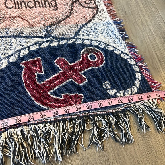 Fisherman Knots Tapestry Throw Blanket Marine 46x60” Nautical Coastal Sailing - Picture 8 of 10